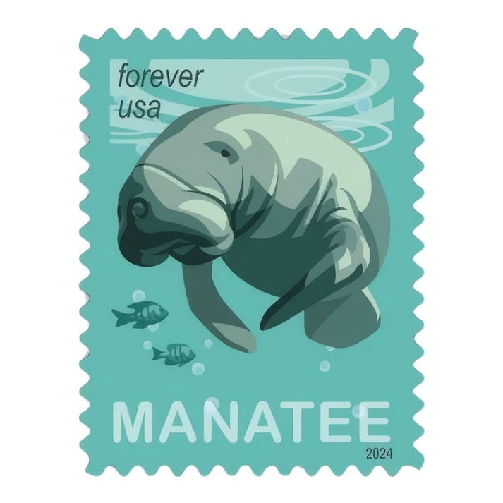 Save the Manatees 2024 1 - Forever Stamps Save the Manatees 2024