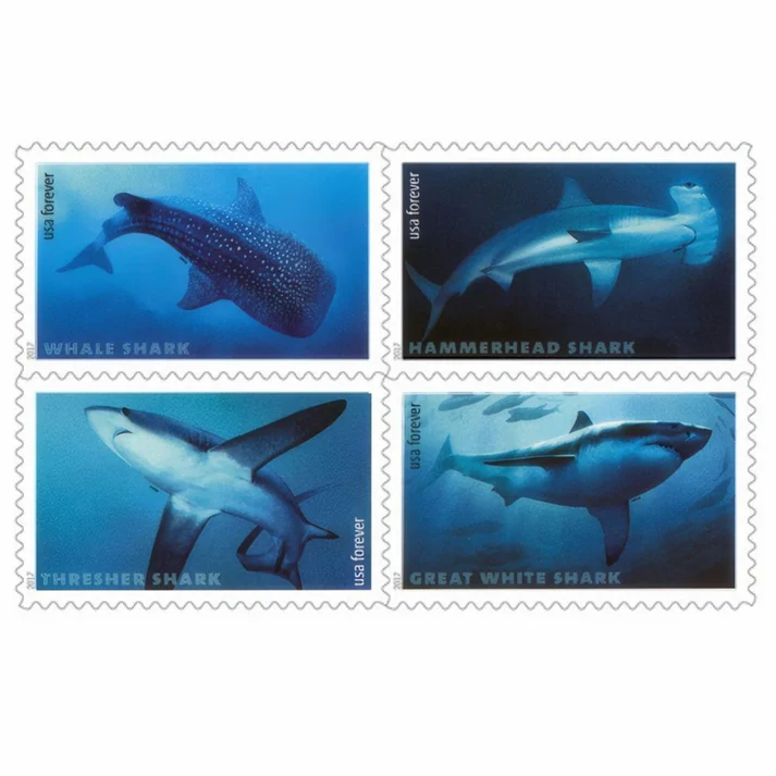 Sharks 2017 1 - Forever Stamps Sharks 2017