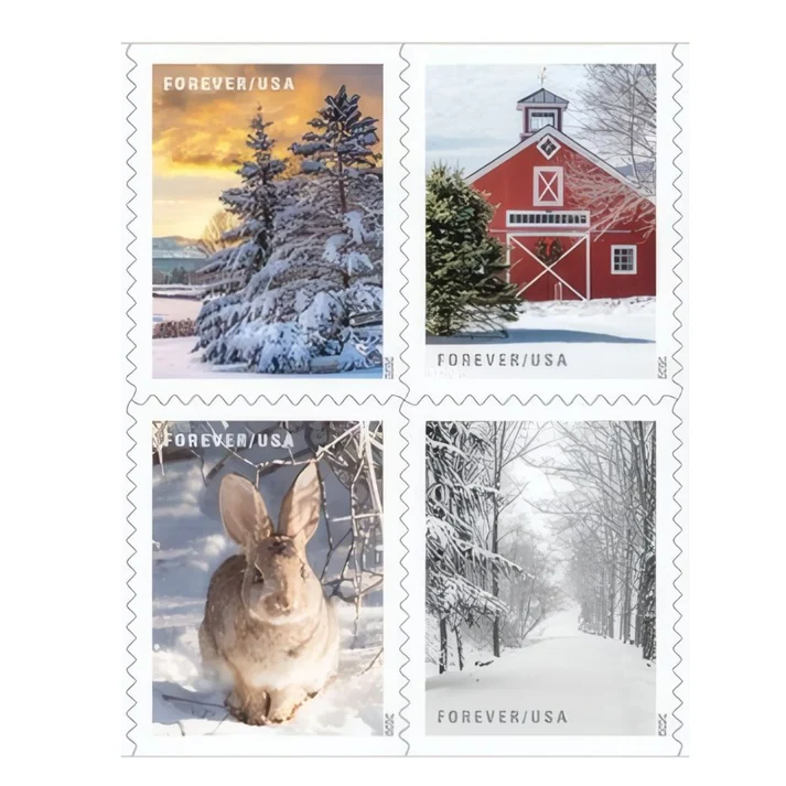 Winter Scenes 2020 1 - Forever Stamps Winter Scenes 2020