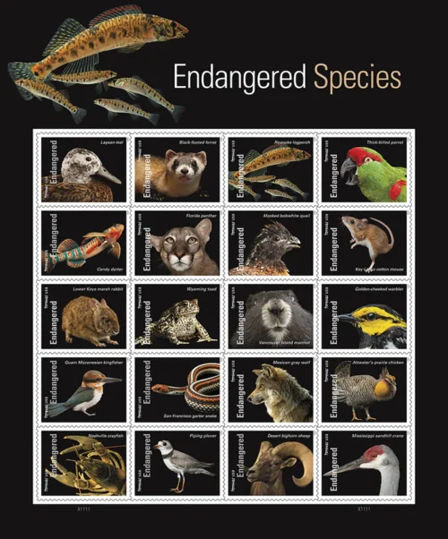 endangered species - Forever Stamps