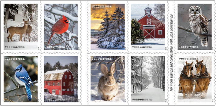 s_winterscenes s winterscenes - Forever Stamps
