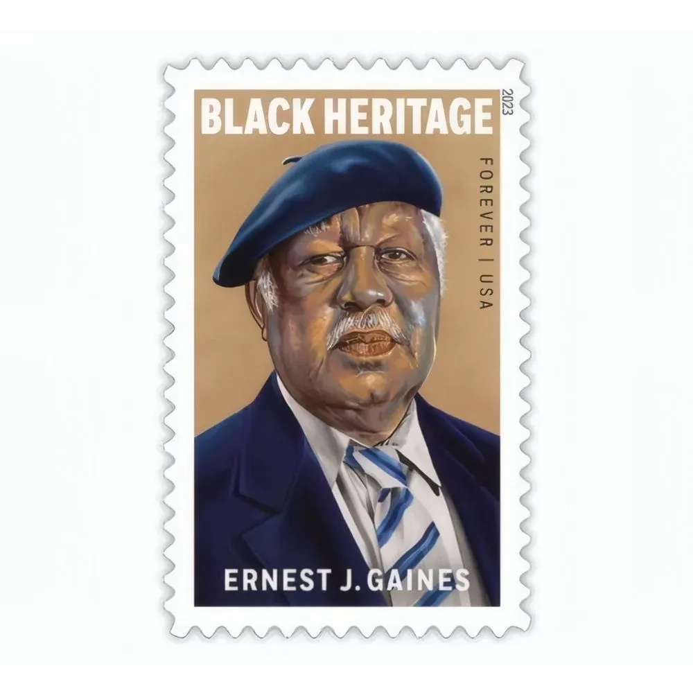 Black Heritage Celebrating Ernest J. Gaines 2023 1 - Forever Stamps Black Heritage Celebrating Ernest J. Gaines 2023