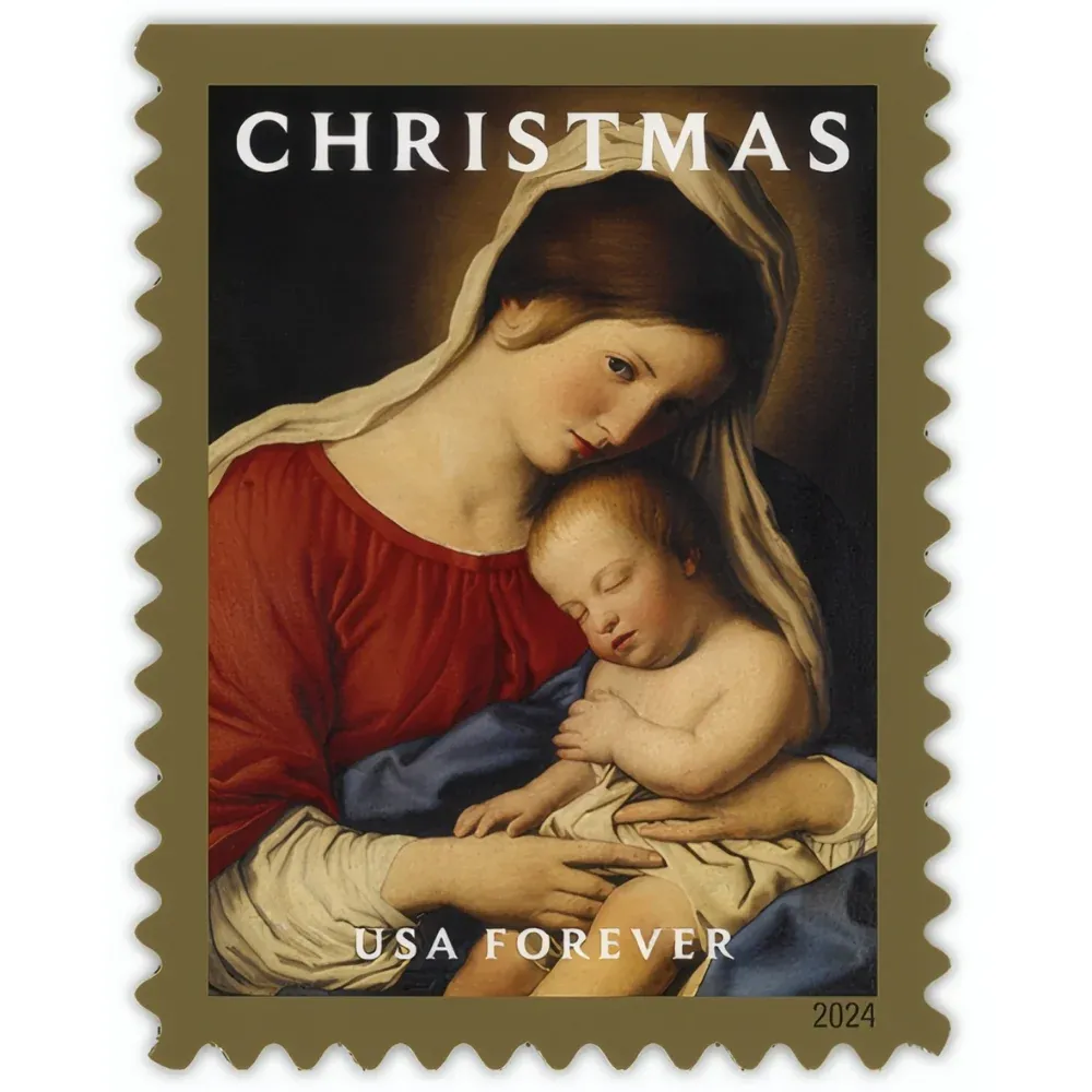 Christmas Virgin and Child 2024 1 - Forever Stamps Christmas Virgin and Child 2024