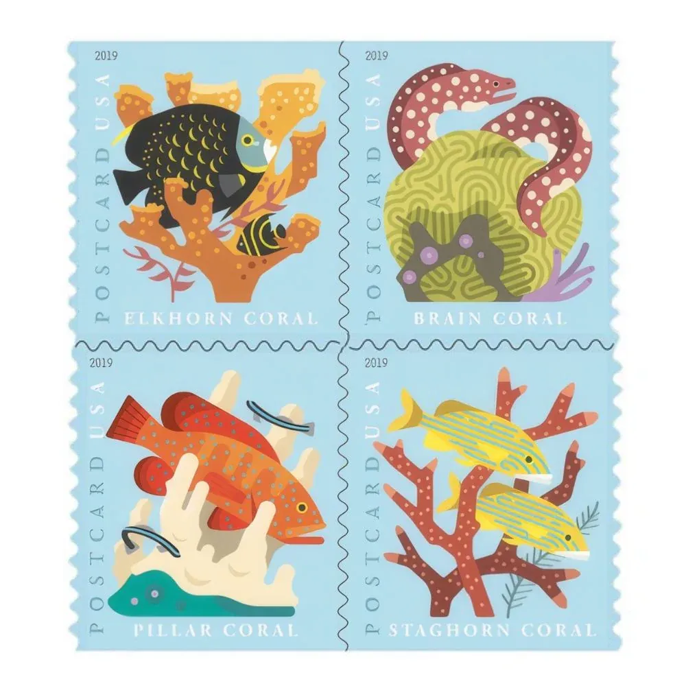 Coral Reefs Postcard 2019 1 - Forever Stamps Coral Reefs Postcard 2019