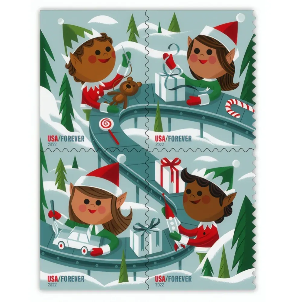 Holiday Elves 2022 1 - Forever Stamps Holiday Elves 2022