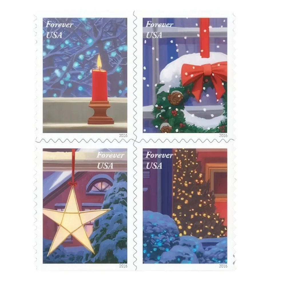 Holiday Windows 2016 1 - Forever Stamps Holiday Windows 2016
