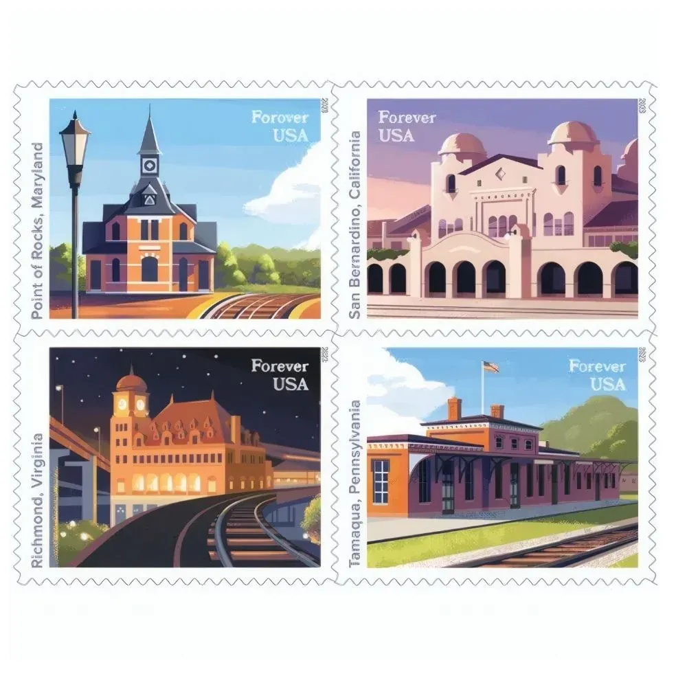 Railroad Stations 2023 1 - Forever Stamps Railroad Stations 2023