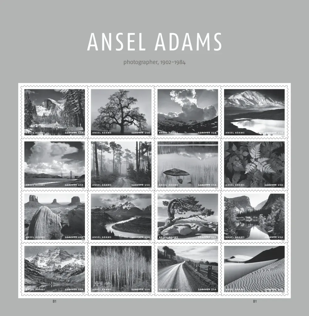 Ansel Adams 2024 1 - Forever Stamps Ansel Adams 2024